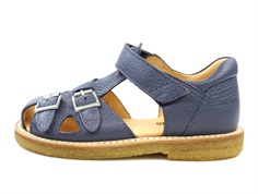 Angulus sandal denim blue med spænder og velcro